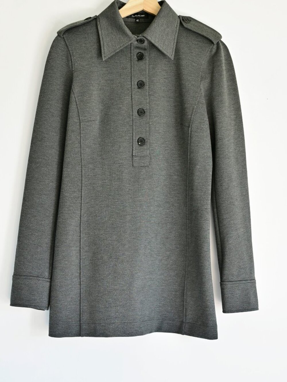 Barbara Bui Hiver 2024 Gray Tailored Shirt-Size 40 (US 8)-Like New